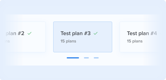 Group your tests into the test plans